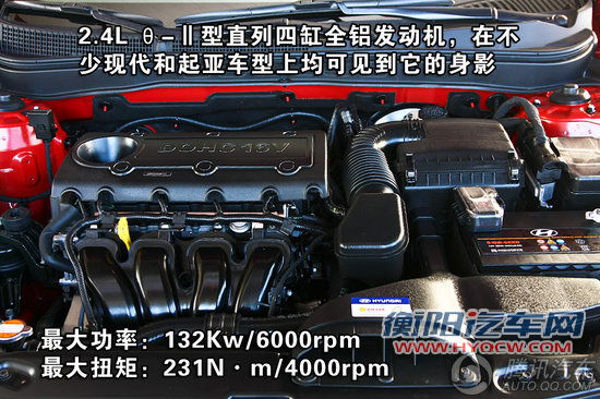 2011款 现代索纳塔 2.4L DLX 重点图解