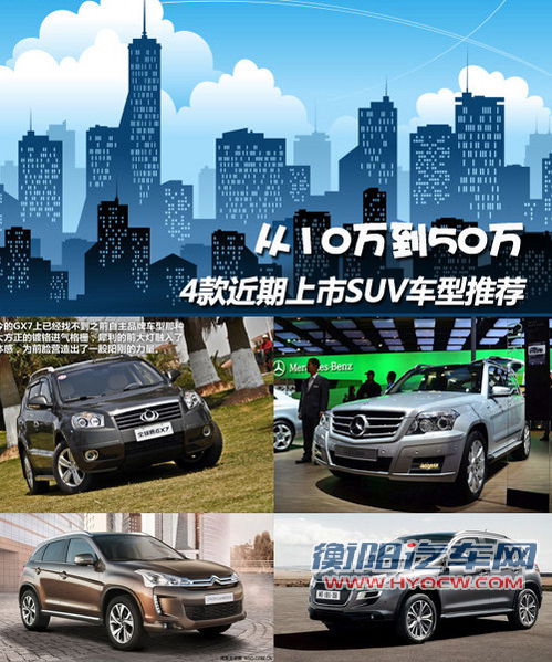 从10万到50万 4款近期上市SUV车型推荐 从10万到50万 4款近期上市SUV车型推荐
