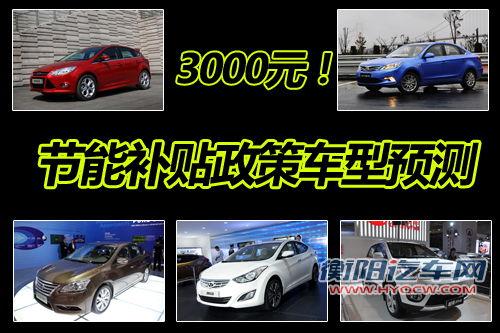 3000元的诱惑 节能补贴政策车型预测