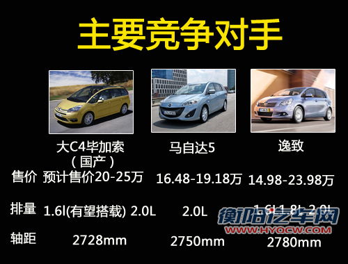 挑战马自达5 东风雪铁龙将产大C4毕加索