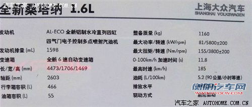 装备丰富 全新桑塔纳高配车型配置曝光 汽车之家