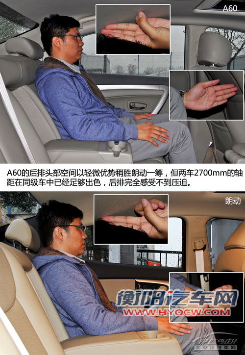 对比测试风神A60 朗动