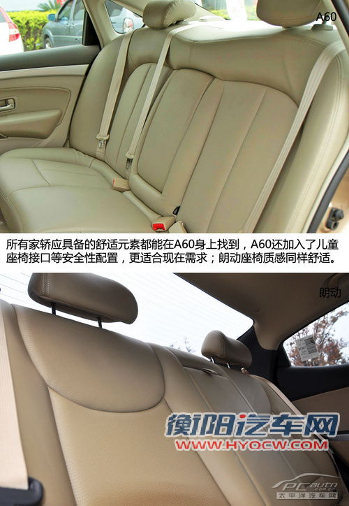 对比测试风神A60 朗动