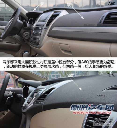 对比测试风神A60 朗动