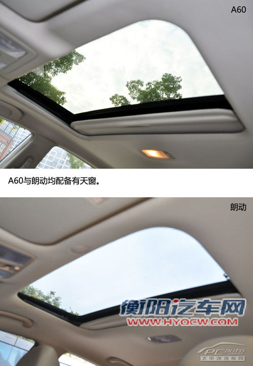 对比测试风神A60 朗动