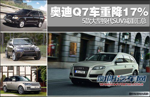 5款大型SUV集体“减肥” 最高降低800斤