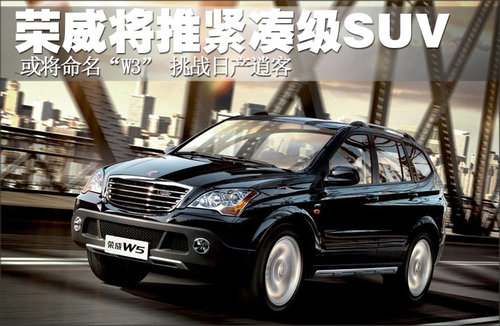 荣威入门级SUV命名“W3” 挑战日产逍客